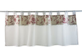 Design Schlaufen Scheibengardine Batist m. Spitze 2474-80